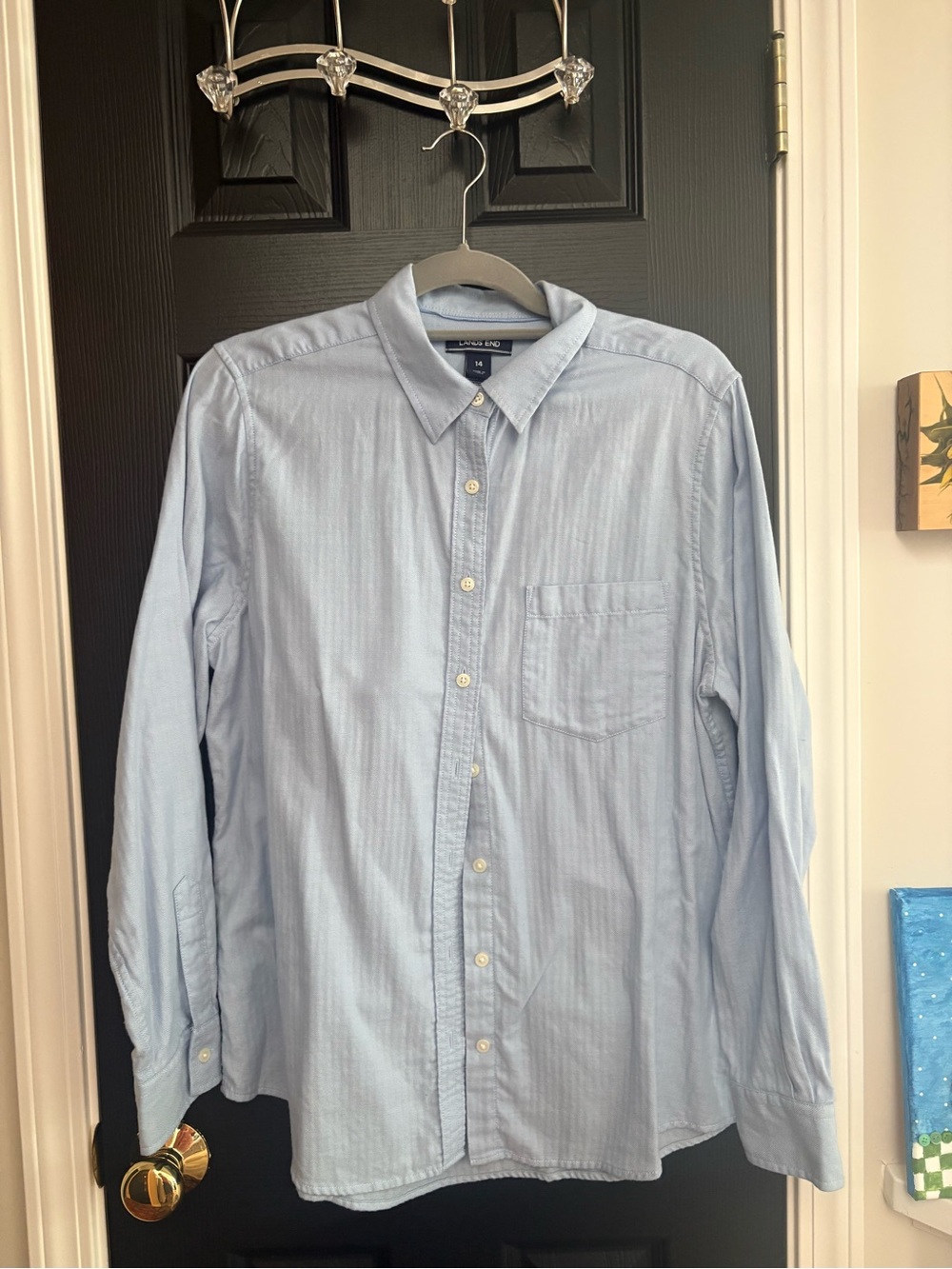 Women’s Land’s End Chambray Shirt Size 14